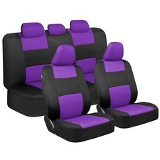 Car Seat Covers Front Rear Full Set Beige Blue Red Charcoal Gray Mint Purple