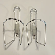 Vintage Silver Gary Fisher Water Bottle Cages Set Pair 2 Road Race MTB