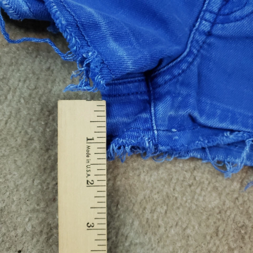 7 Для всех мужчин шорты женщин размер 12 синий джинсовой ткани срез потертый повседневный - Изображение 2 из 4