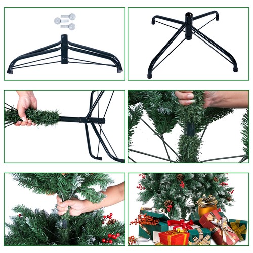 Künstlicher Weihnachtsbaum 150 180 210 cm Christbaum Tannenbaum Schnee Grün LED - Bild 8 von 190