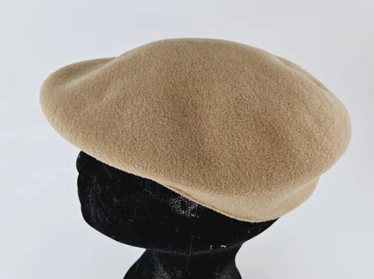 Kangol Pure New Wool Newsboys Cabbie Hat Men's Camel Brown Size S