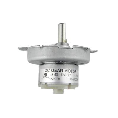D-Shaft Gear Electric Motor JS-50 12V DC 70RPM CW/CCW Slow Speed Motor Reduce...