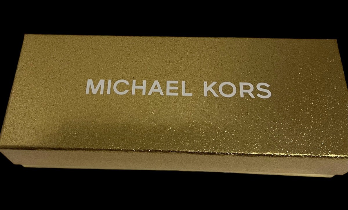Michael Kors Belt LT CREAM 25MM PAVE LOGO IN BOX Size L/XL 