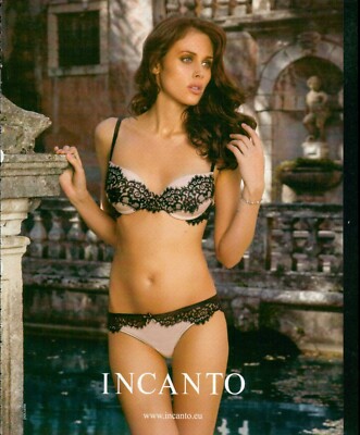 INCANTO Lingerie Magazine Print Ad Advert Bra Hosiery Underwear 2014