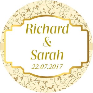 gold personalised stickers