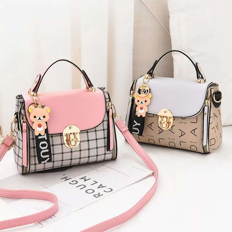 De Mano Cuero Para Mujeres Y Niñas Bolsa Pequeña Elegante Cuadrado | eBay