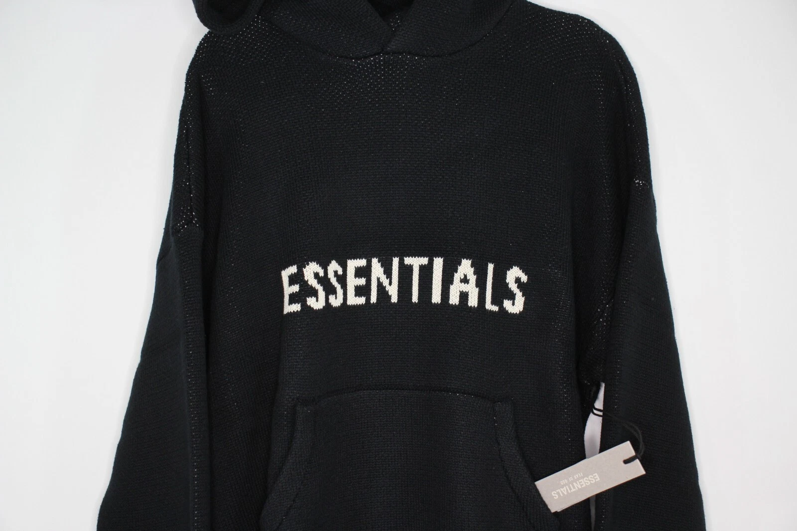 Felpa con cappuccio Essentials Fear Of God uomo XS maglia nera nuova R1666