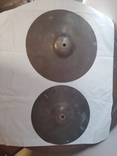 Lot Of 2 Antique Brass Cymbals. 12 & 10.
