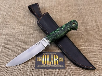 OLIR ELMAX stahl Pulverstahl Outdoor Jagdmesser Handarbeit Micarta mit Mosaikpin