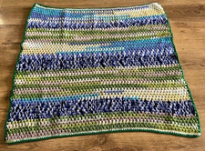 Crochet Striped Multicolour Baby Blanket