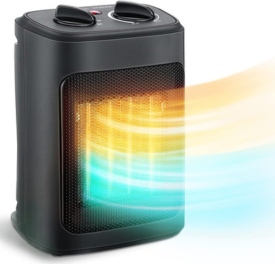 Portable Space Heater 1500W Electric Heater w/ Adjustable Thermostat &  4 Modes