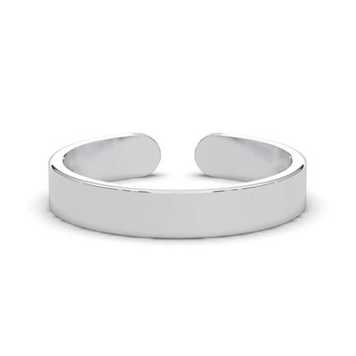 925 Sterling Silver Adjustable Band Minimalist Ring Plain Stackable Band Unisex