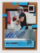 2022 Panini Clearly Donruss Rated Rookie Orange 59/75 Matt Corral #54 Auto 1mi4