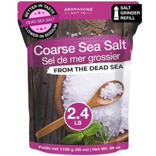 Coarse Sea Salt for Grinder Refill - Bulk 2.43 Lb. Dead Sea Salt in Resealabl...