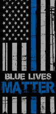 Thin Blue LIne High Definition Premium Cornhole Vinyl Wrap