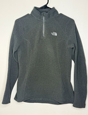 The North Face Polartec Classic Women s Gray 1/4 Zip Collared Jacket Size S