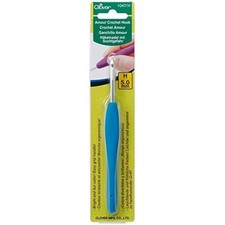 CLOVER 1047/H Deep Blue Amour Crochet Hook, Size H, 5.0mm,Yarn