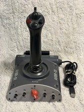 Saitek AV8R-01 USB Joystick PC Dual Throttle Flight Sim Stick Control Aviator