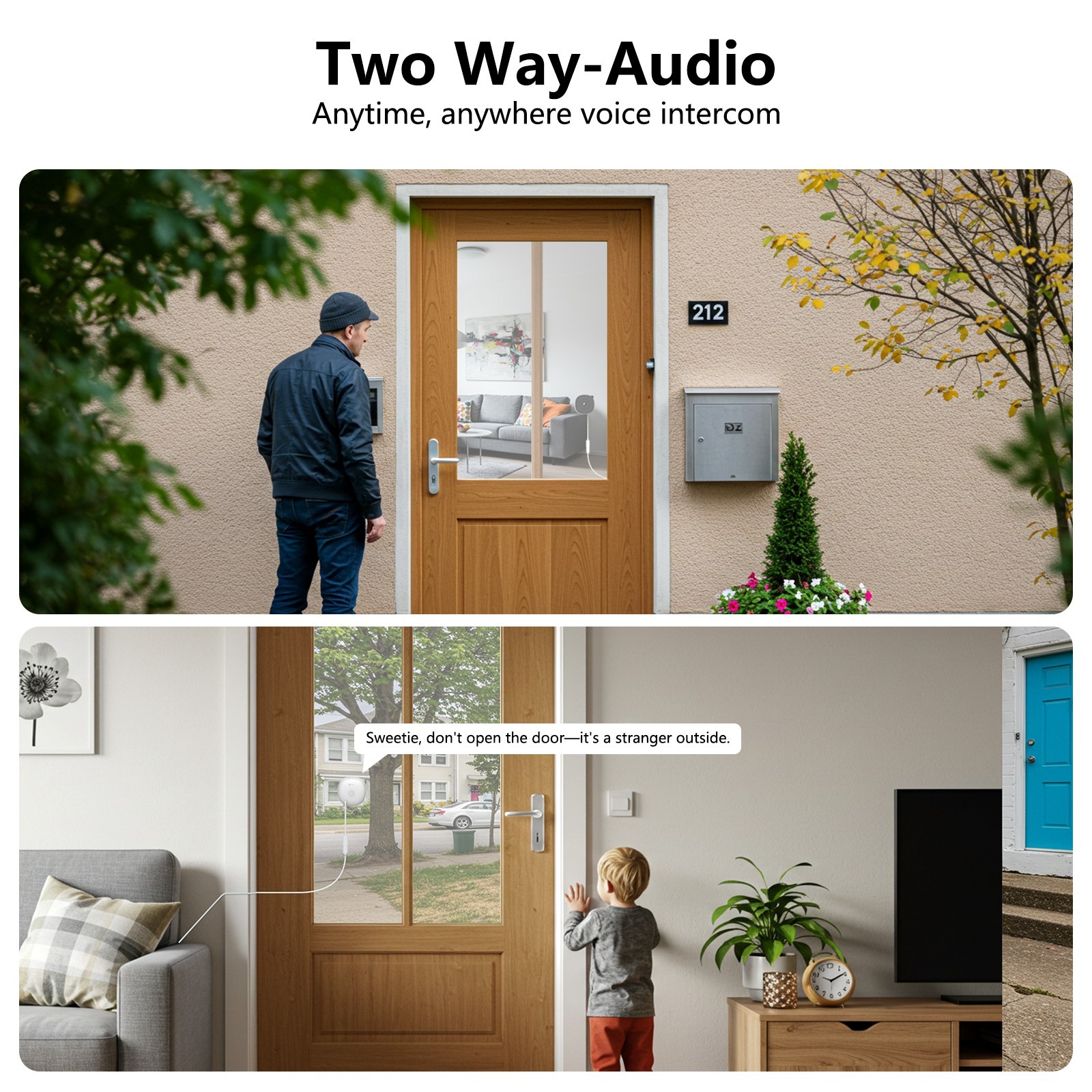 Wansview 2K Window Camera WIFI Security Camera Color Night Vision Ai Detection