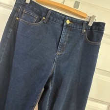 Chicos So Slimming Girlfriend Slim Leg Ankle Jeans Dark Wash Size 1  size 8