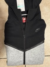 Mens Nike Tech Fleece Sweater Sport Wear Tracksuit Set Black And Grey M