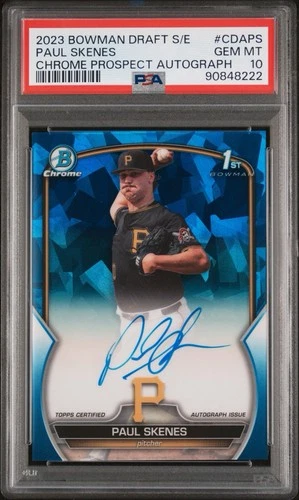 2023 Bowman Chrome Draft Sapphire Prospect Auto RC Paul Skenes #/199   PSA 10 🔥