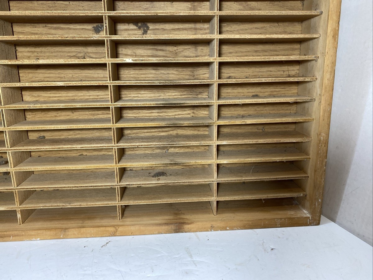 Vintage 90s Wooden 100 Cassette Tape Storage Rack Wood Wall Napa