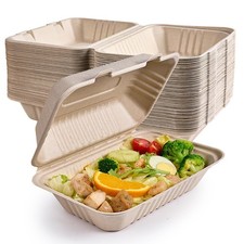 ECOLipak 75 Pack Clamshell Take Out Food Cont...