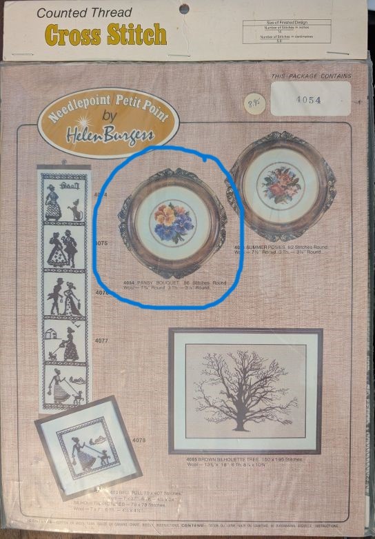 Pansy Bouquet 4054 Counted Cross Stitch Kit Helen Burgess | eBay