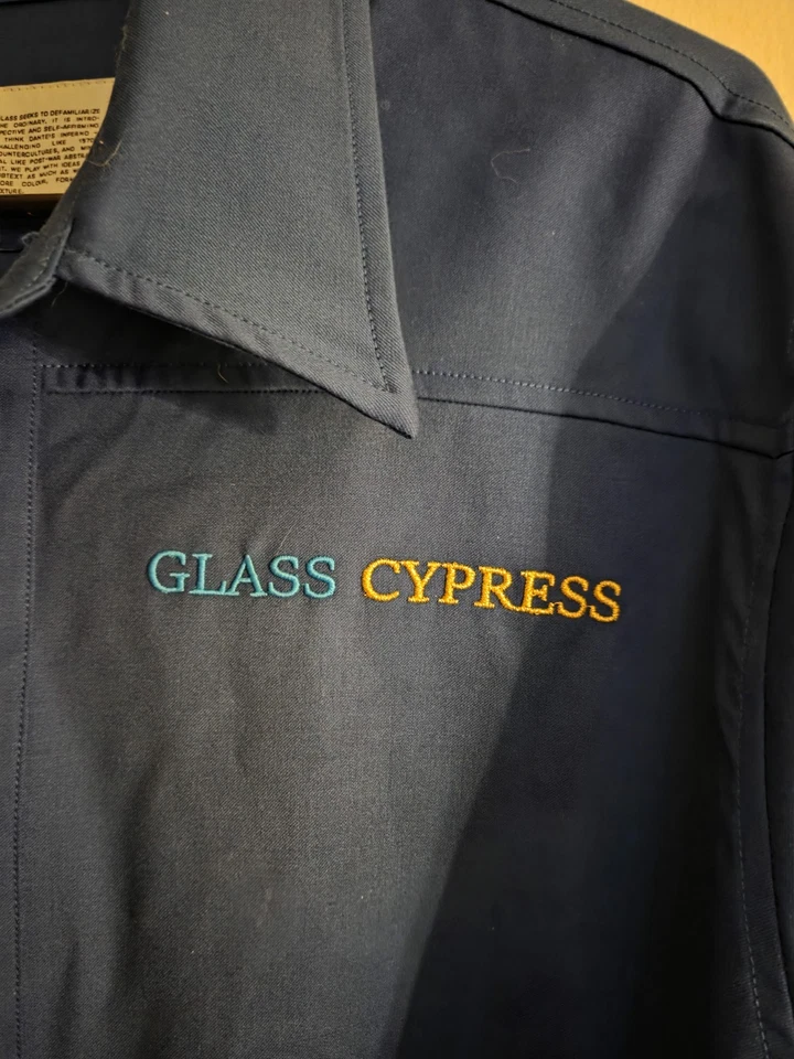 Glass Cypress Blue Button Down Shirt Size XL 100% Wool - Image 2 of 4