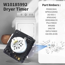 Dryer Timer For Whirlpool WPW10185982 W10185982 AP6016541 PS11749831 24066166