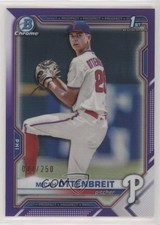 2021 Bowman Draft Chrome Purple Refractor 27/250 Micah Ottenbreit #BDC-170 08y1