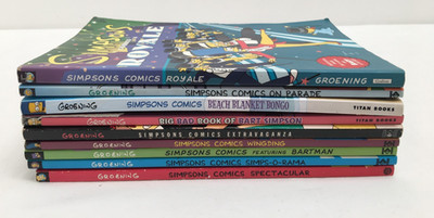 The Simpsons Comic Book Bundle of 9; Titan Books & Other Publishers - See Images