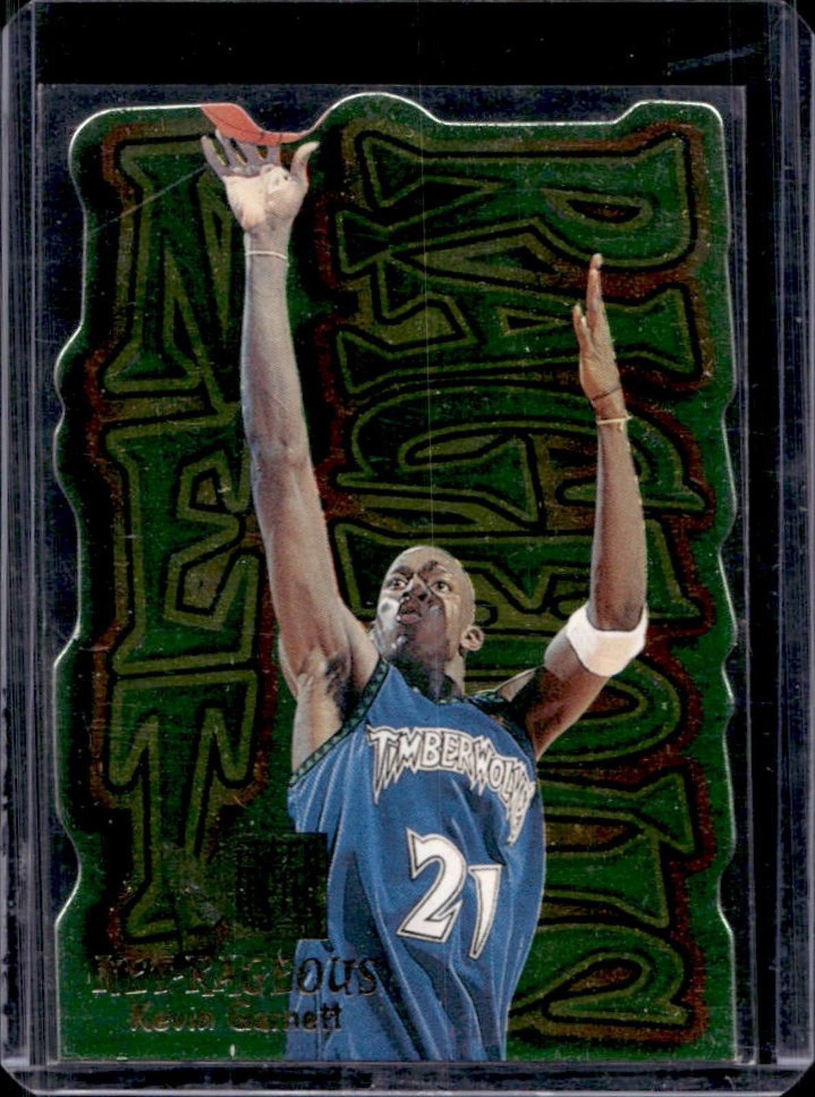 1996 Skybox Metal Kevin Garnett Net Rageous #1 Timberwolves