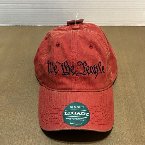 We The People Hat Cap Strap Back Red Casual Cotton Dad Constitution USA