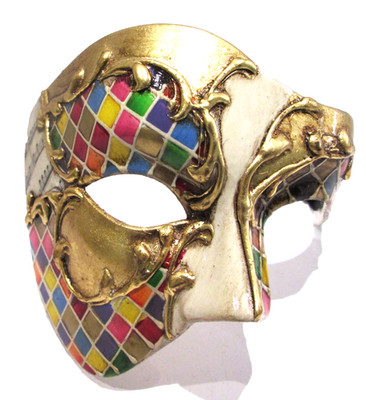 MAR5 PHANTOM DER OPER, EINE HOCHWERTIGE HANDBEMALTE ITALIENISCHE MASKE, MEHRFARBIG
