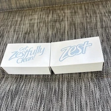 Vintage Lot Of 2 - Zest Zestfully Clean 4 oz. Bar Soap Vintage New in Box Sealed