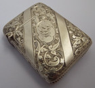 SUPERB RARE MINT CONDITION ENGLISH ANTIQUE 1902 STERLING SILVER VESTA CASE 34g
