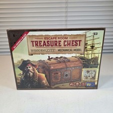 WOODEN CITY ESCAPE ROOM TREASURE CHEST MECHANICAL MODEL 3D PUZZLE NEW SEALED