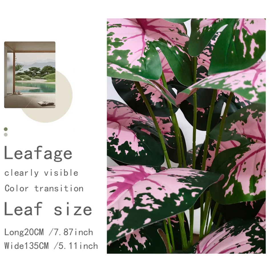 Large Artificial Palm Tree in Pot Fake Plant Outdoor Garden Home Office Decors - Image 4 of 4