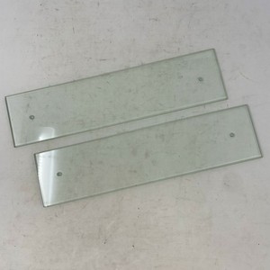 Two Vintage Glass Shelves Medicine Cabinet Frosted Edges 12" x 3"