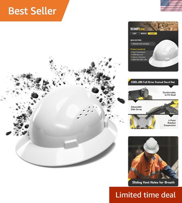 #ad Multi Use OSHA Safety Helmet with Full Brim Lightweight 4 Point Ratchet Design $34.49