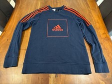 Sweater Pullover Gr.164 von Adidas Blau Orange für Kinder