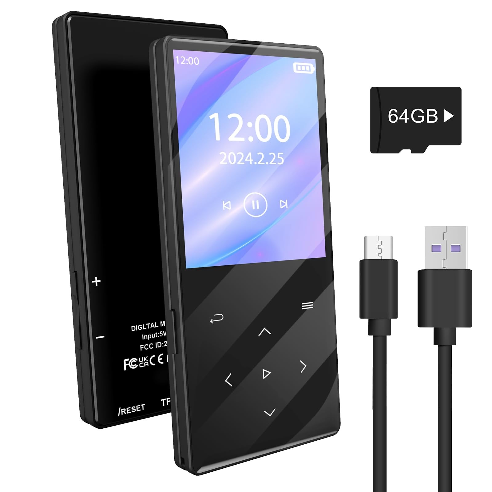 Lettore MP3 Facile 128GB Bluetooth 5.0 - Con Altoparlante e Radio