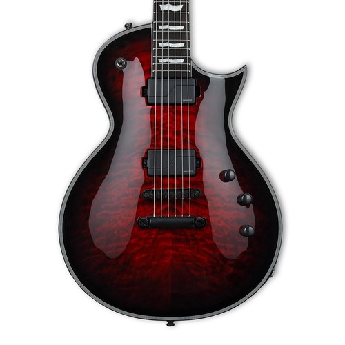 ESP E-II Eclipse QM w/ Fluence - See Thru Black Cherry Sunburst - B-Stock