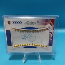 2020 Panini Absolute Baseball Signatures 8/10 RC Auto Dustin May #131 Gold