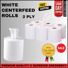 White 2 Ply Centerfeed Rolls Paper Towels | Bulk Packs 1–288 | Tissue Wipes