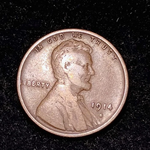 1914 S ~ LINCOLN WHEAT CENT ~ CH VG