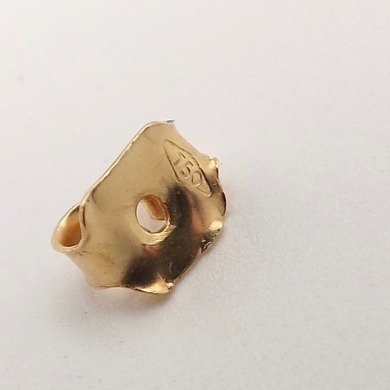 Solid 18k Yellow White Gold Dangle Kite Scroll Dr… - image 6