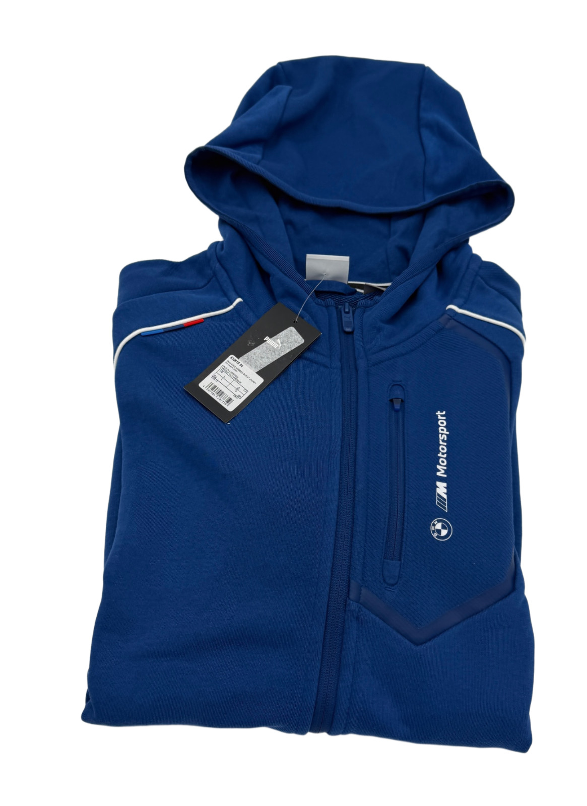 Tuta Puma BMW M Motorsport uomo blu taglia L/XL cappuccio giacca pantaloni nuova foto 2